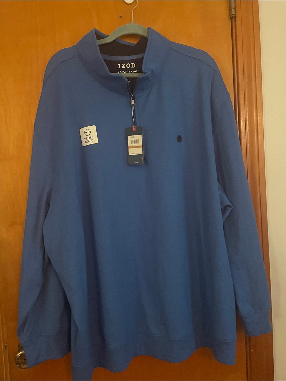 Izod Blue Quarter-Zip Pullover Sweatshirt